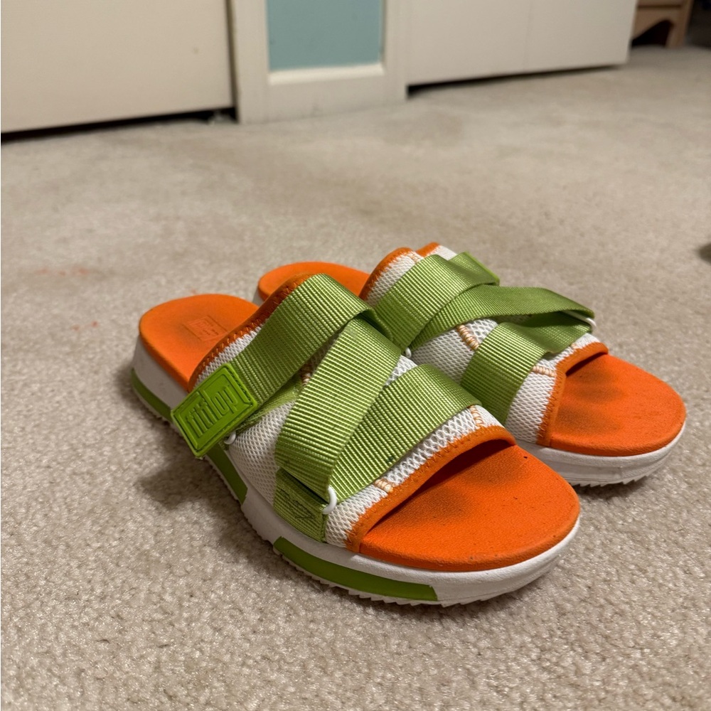 Orange and Green Sandals